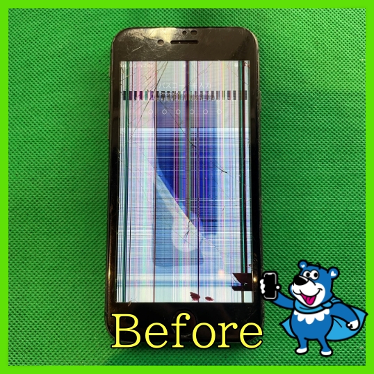 iPhoneSE第2世代の修理前の状態