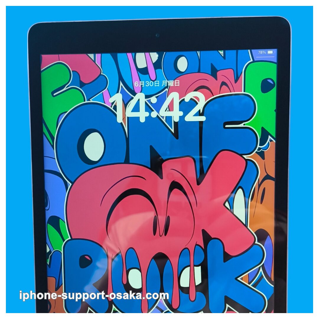 iPad 9 修理後の状態です。