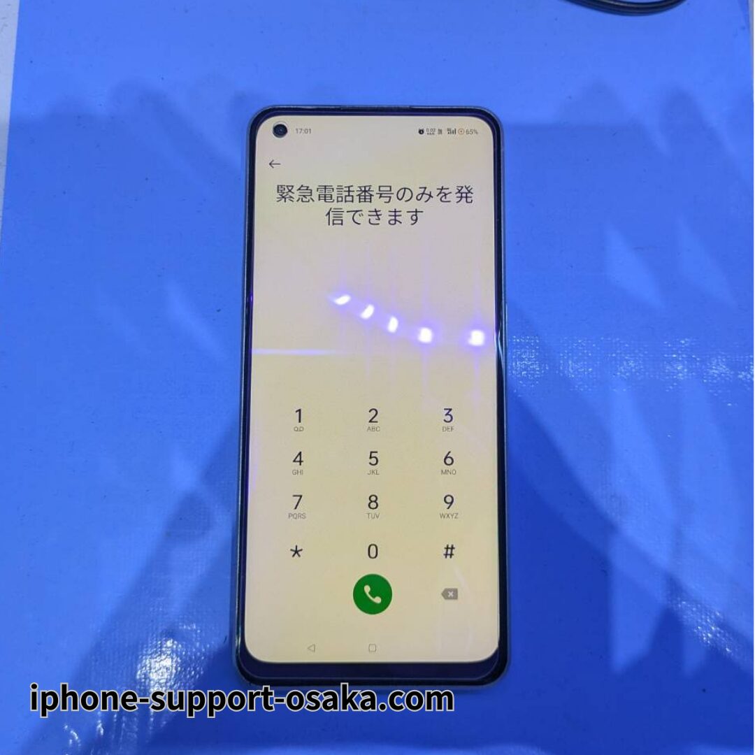 OPPO Reno9 A修理後の状態です。